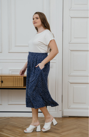 Юбка Незнакомка 04.9388.2700 штапель"горох"