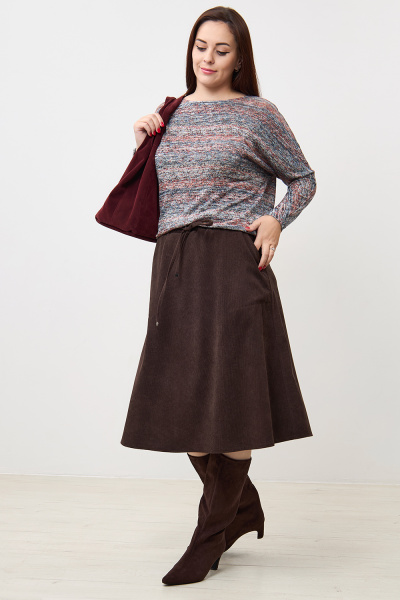 Юбка Незнакомка 04.9506.2674 вельвет ((44) 164-88-96, темно-коричн.)