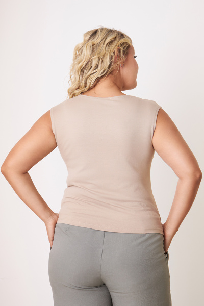 Блузка Незнакомка 08.3012.800 топ вискоза ((44) 164-88-96, серо-бежевый)