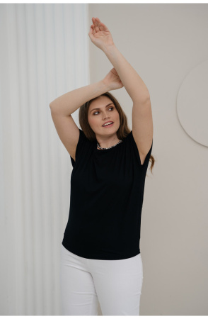 Блузка Незнакомка 03.3012.2154 вискоза ((54) 164-108-116, черный)