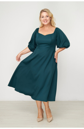 Платье Незнакомка 00.9280.2745 ткань костюмная ((52) 164-104-112, темно-зеленый)