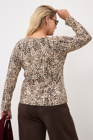 Блузка Незнакомка 03.4133.2277.90 вискоза ((62) 164-124-132, беж-коричневый)