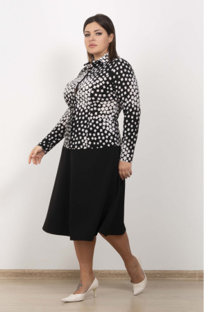 Блузка Незнакомка 01.2175.1780 масло ((48) 164-96-104, черно-белый)