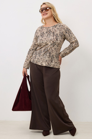 Блузка Незнакомка 03.4133.2277.90 вискоза ((62) 164-124-132, беж-коричневый)