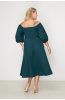 Платье Незнакомка 00.9280.2745 ткань костюмная ((52) 164-104-112, темно-зеленый)
