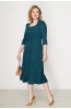 Платье Незнакомка 00.9280.2825 ткань костюмная ((56) 164-112-120, темно-зеленый)