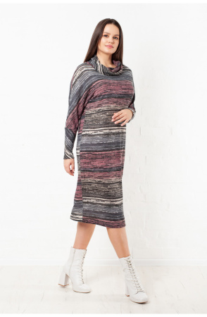 Платье Незнакомка 00.8466.2128 трикотаж ангора ((60) 164-120-126, серо-розовый)