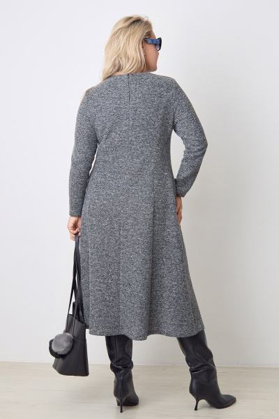 Платье Незнакомка 00.8431.2880 трикотаж меланж ((44) 164-88-96, черно-серый)