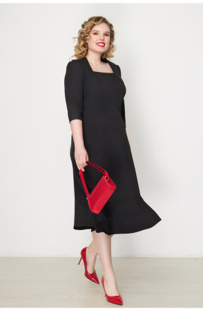 Платье Незнакомка 00.9280.2825 ткань костюмная ((52) 164-104-112, черный)