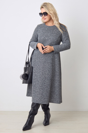 Платье Незнакомка 00.8431.2880 трикотаж меланж ((44) 164-88-96, черно-серый)