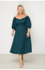 Платье Незнакомка 00.9280.2745 ткань костюмная ((52) 164-104-112, темно-зеленый)