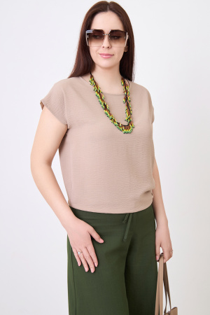 Блузка Незнакомка 03.9497.2154 ткань жатка ((48) 164-96-104, песочный)