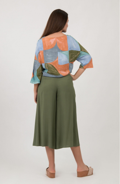 Юбка-брюки Незнакомка 05.9383.2011 штапель ((44) 164-88-96, оливковый)