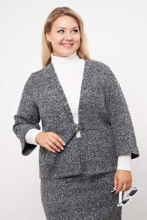 Жакет женский Незнакомка 10.8452.669 трикотаж"букле" ((44) 164-88-96, черно-белый)