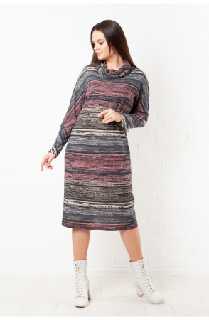 Платье Незнакомка 00.8466.2128 трикотаж ангора ((60) 164-120-126, серо-розовый)