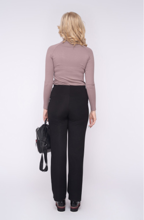 Брюки Незнакомка 05.8304.1944 трикотаж рубчик ((48) 170-96-104, черный)