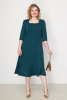 Платье Незнакомка 00.9280.2825 ткань костюмная ((56) 164-112-120, темно-зеленый)