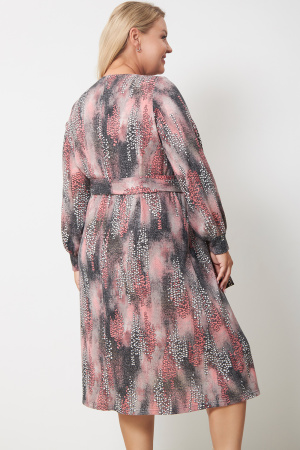 Платье Незнакомка 00.8482.2804 трикотаж-ангора ((44) 164-88-96, серо-розовый)