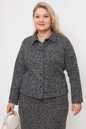 Жакет Незнакомка 10.8431.2841 трикотаж меланж ((44) 164-88-96, темно-серый)