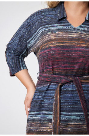 Платье Незнакомка 00.8466.2800 трикотаж-ангора ((62) 164-124-132, сине-розовый)