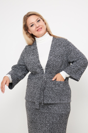 Жакет женский Незнакомка 10.8452.669 трикотаж"букле" ((44) 164-88-96, черно-белый)