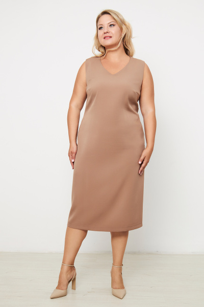 Платье Незнакомка 00.9280.2861 ткань косюмная ((44) 164-88-96, темно-бежевый)