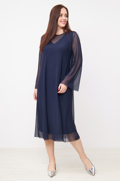 Платье Незнакомка 00.9613.2877 сетка ((44) 164-88-96, темно-синий)