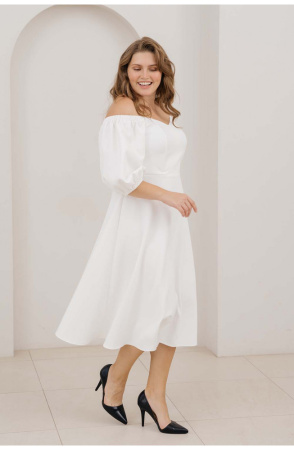 Платье Незнакомка 00.9280.2745 ткань костюмная ((56) 164-112-120, молочный)