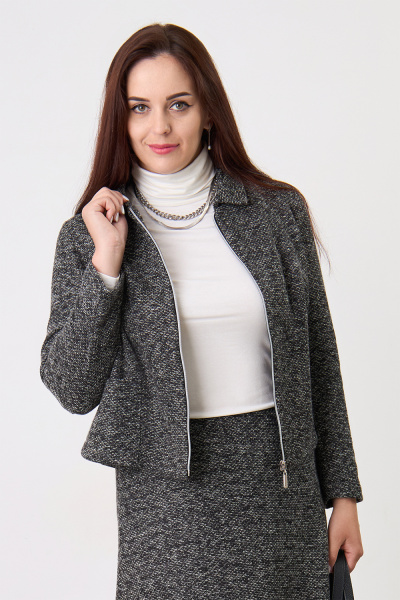 Жакет Незнакомка 10.8431.2865 трикотаж меланж ((44) 164-88-96, темно-серый)