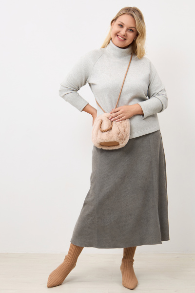 Юбка Незнакомка 04.9506.2813 вельвет ((44) 164-88-96, серо-зеленый)