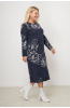 Платье Незнакомка 00.8482.2823 трикотаж-ангора ((44) 164-88-96, сине-белый)