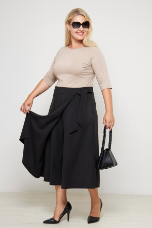Юбка-брюки Незнакомка 05.9454.2810 креп костюмный ((44) 164-88-96, черный)